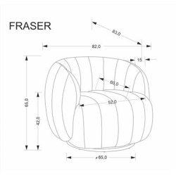 FRASER fotel wypoczynkowy kremowy (1p=1szt)-25725
