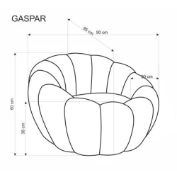 GASPAR fotel wypoczynkowy kremowy (1p=1szt)-26079
