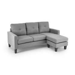 GERSON sofa z podnóżkiem popielaty (1p=1szt)