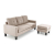 GERSON sofa z podnóżkiem beżowy (1p=1szt)-26175