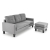GERSON sofa z podnóżkiem popielaty (1p=1szt)-26190