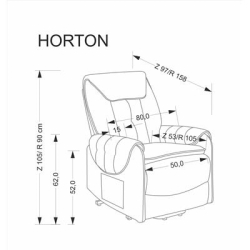 HORTON fotel wypoczynkowy popielaty (1p=1szt)-27618