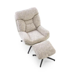 KRONOS fotel z podnóżkiem, beżowy / wielobarwny (1p=1szt)-33069