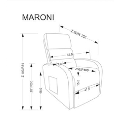 MARONI fotel wypoczynkowy beżowy (1p=1szt)-33805
