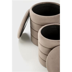 PACHO zestaw 2 puf, beżowy (1p=1set)-34971