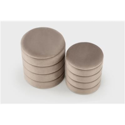 PACHO zestaw 2 puf, beżowy (1p=1set)-34975