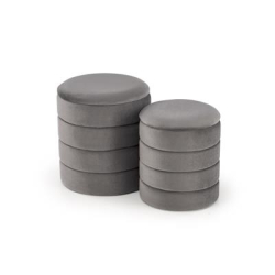 PACHO zestaw 2 puf, popielaty (1p=1set)