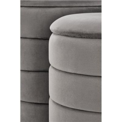 PACHO zestaw 2 puf, popielaty (1p=1set)-34985