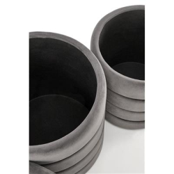 PACHO zestaw 2 puf, popielaty (1p=1set)-34986