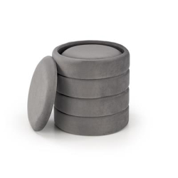 PACHO zestaw 2 puf, popielaty (1p=1set)-34987