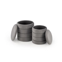 PACHO zestaw 2 puf, popielaty (1p=1set)-34988