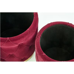 POLLY zestaw 2 puf, bordowy (1p=1kpl)-35464