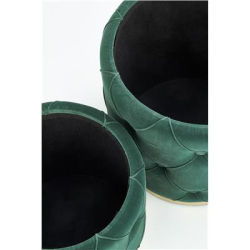 POLLY zestaw 2 puf, ciemny zielony (1p=1kpl)-35472