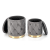 POLLY zestaw 2 puf, popiel (1p=1kpl)-35481