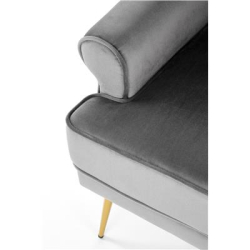 SANTI fotel wypoczynkowy popielaty / złoty (1p=1szt)-36071
