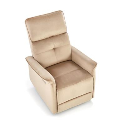 SEMIR fotel z funkcja elektrycznego rozkładania / gniazdo USB, beżowy (2p=1szt)-36256