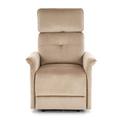 SEMIR fotel z funkcja elektrycznego rozkładania / gniazdo USB, beżowy (2p=1szt)-36263