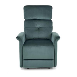SEMIR fotel z funkcja elektrycznego rozkładania / gniazdo USB, ciemny zielony (2p=1szt)-36267