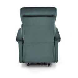SEMIR fotel z funkcja elektrycznego rozkładania / gniazdo USB, ciemny zielony (2p=1szt)-36270