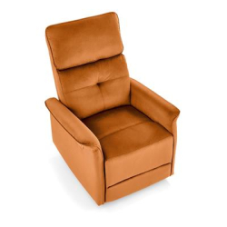 SEMIR fotel z funkcja elektrycznego rozkładania / gniazdo USB, cynamonowy (2p=1szt)-36279