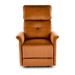SEMIR fotel z funkcja elektrycznego rozkładania / gniazdo USB, cynamonowy (2p=1szt)-36283