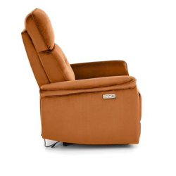 SEMIR fotel z funkcja elektrycznego rozkładania / gniazdo USB, cynamonowy (2p=1szt)-36284