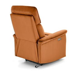SEMIR fotel z funkcja elektrycznego rozkładania / gniazdo USB, cynamonowy (2p=1szt)-36286