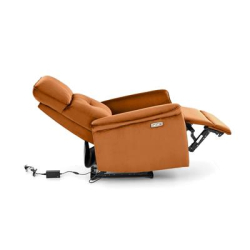 SEMIR fotel z funkcja elektrycznego rozkładania / gniazdo USB, cynamonowy (2p=1szt)-36287