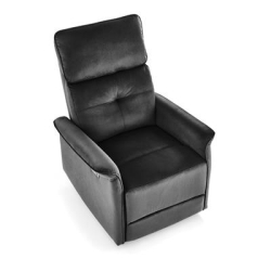 SEMIR fotel z funkcja elektrycznego rozkładania / gniazdo USB, czarny (2p=1szt)-36291