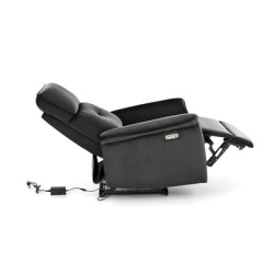 SEMIR fotel z funkcja elektrycznego rozkładania / gniazdo USB, czarny (2p=1szt)-36299