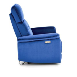 SEMIR fotel z funkcja elektrycznego rozkładania / gniazdo USB, granatowy (2p=1szt)-36308