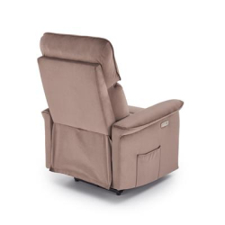SEMIR fotel z funkcja elektrycznego rozkładania / gniazdo USB, mokka (2p=1szt)-36320