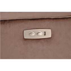 SEMIR fotel z funkcja elektrycznego rozkładania / gniazdo USB, mokka (2p=1szt)-36321