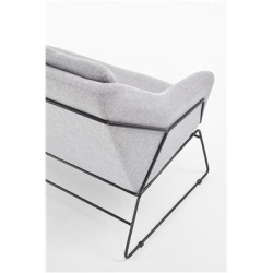 SOFT 2 XL fotel wypoczynkowy podwójny czarny stelaż, jasny popiel (1p=1szt)-36455